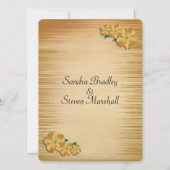 Rustic Flowers Wedding Invitation Kaart (Achterkant)