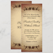 Rustic Flowers Wedding Invitation Kaart (Voorkant / Achterkant)