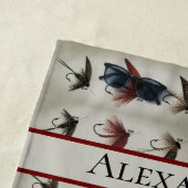 Rustic Fly Fishing Vliegt  Waterverf Beac Strandlaken (In situ)