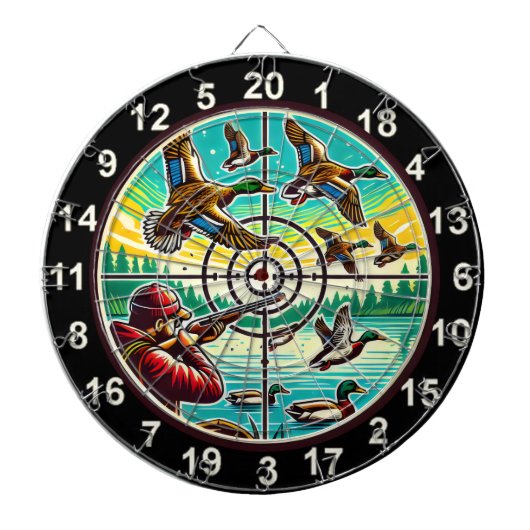 Rustic Flying Ducks Target Art Dartbord (Voorkant)