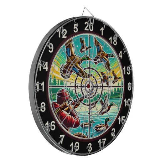 Rustic Flying Ducks Target Art Dartbord (Voorkant Links)