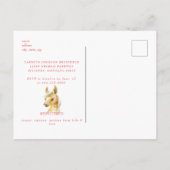 Rustic Foal Baby Girl Shower Briefkaart (Achterkant)