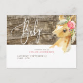 Rustic Foal Baby Girl Shower Briefkaart (Voorkant)
