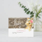 Rustic Foal Baby Girl Shower Briefkaart (Staand voorkant)