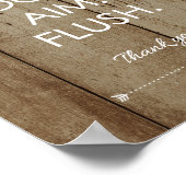 Rustic Focus Aim Flush Funny Bathroom Sign. Poster (Hoek)