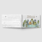 Rustic Foggy Forest Mountain Cabin Guest Book Gastenboek (Volledig)