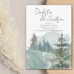Rustic Foggy Forest Mountain Wedding Invitation Kaart<br><div class="desc">Rustic Foggy Forest Mountain Wedding Invitation Deze waterverf rustic natuur-geïnspireerde uitnodiging is perfect voor je speciale dag.</div>