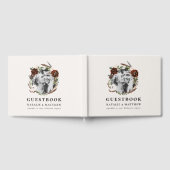 Rustic foliage and antler wedding gastenboek (Volledig)