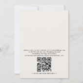 Rustic Foliage Farmhouse Budget QR Code Wedding Kaart (Achterkant)