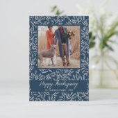 Rustic Foliage Happy Thanksgiving-fotoserie Bedankkaart (Staand voorkant)