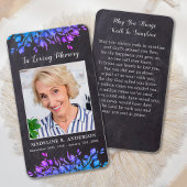 Rustic Foliage Memorial Foto Funeral Prayer Kaart