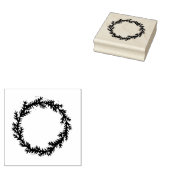 Rustic Folk Art Evergreen - model voor grote afdru Rubberstempel (Gestempeld)