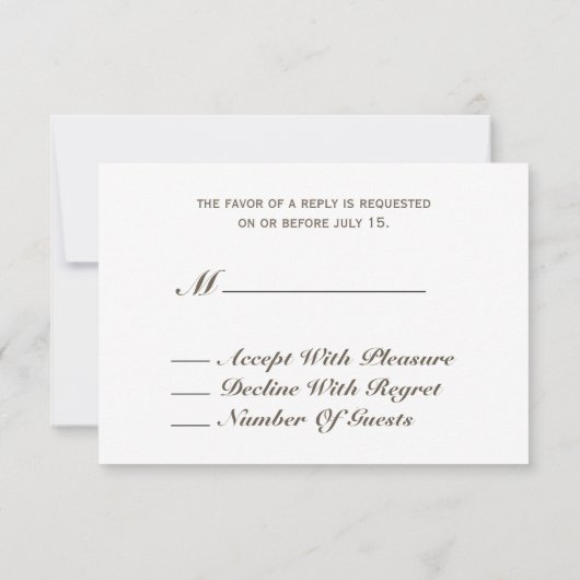 Rustic Folk Art geïnspireerd harthuwelijk RSVP (Achterkant)