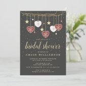 Rustic Folk Art Hearts Vrijgezellenfeest Kaart (Staand voorkant)