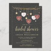 Rustic Folk Art Hearts Vrijgezellenfeest Kaart (Voorkant / Achterkant)