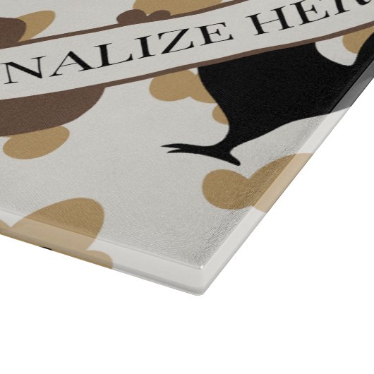 Rustic Folk Art Rooster Pattern, Farmhouse Kitchen Snijplank (Hoek)