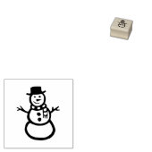 Rustic Folk Art Snowman Kerstwinter Rubber St Rubberstempel (Gestempeld)