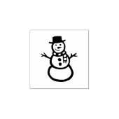 Rustic Folk Art Snowman Kerstwinter Rubber St Rubberstempel (Afrduk)