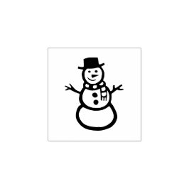 Rustic Folk Art Snowman Kerstwinter Rubber St Rubberstempel