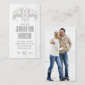 Rustic Folk Deer Jack en Jill Ticket // Gray (Voorkant / Achterkant)