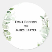 Rustic Folk Greenery Round Sticker (Voorkant)