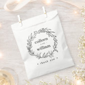 Rustic Folk Wildflower Wreath Bedankzakje (Geknipt)