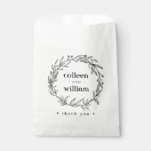 Rustic Folk Wildflower Wreath Bedankzakje (Voorkant)