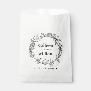 Rustic Folk Wildflower Wreath Bedankzakje