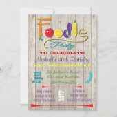 Rustic Foodie Party Uitnodigingen (Voorkant)