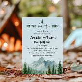 Rustic Forest Adventure Baby shower Invitation Kaart