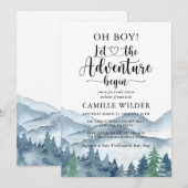 Rustic Forest Adventure Mountains | Jongen! Kaart (Voorkant / Achterkant)