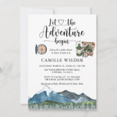 Rustic Forest Adventure Waterverf Baby shower Kaart (Voorkant)