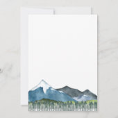 Rustic Forest Adventure Waterverf Baby shower Kaart (Achterkant)