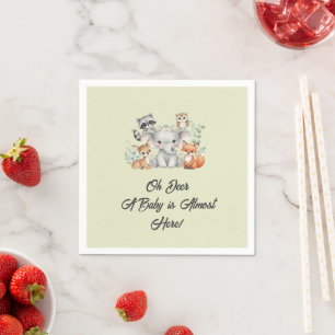 Rustic Forest Animals Greenery Party tafelgerei Servet