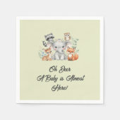 Rustic Forest Animals Greenery Party tafelgerei Servet (Voorkant)