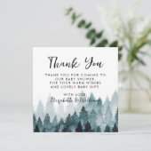Rustic Forest Baby shower Hartelijk dank Bedankkaart (Staand voorkant)