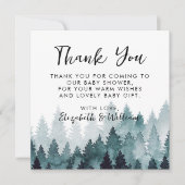 Rustic Forest Baby shower Hartelijk dank Bedankkaart (Voorkant)
