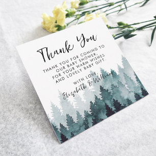 Rustic Forest Baby shower Hartelijk dank Bedankkaart