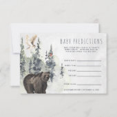 Rustic Forest | Baby Shower Raadspel Kaart (Voorkant)