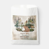 Rustic Forest Barly Wait Baby shower Bedankt Bedankzakje (Voorkant)
