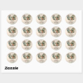 Rustic Forest Barly Wait Baby shower Bedankt Ronde Sticker (Vel)