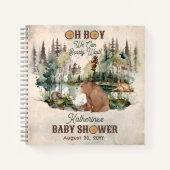 Rustic Forest Barly Wait Baby shower Guest Book Notitieboek (Voorkant)