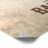 Rustic Forest Barly Wait Baby shower Welcome Poster (Hoek)