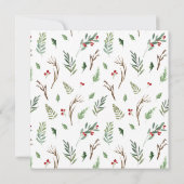 Rustic Forest Berry Pinecone Wreath Holiday Party Kaart (Achterkant)