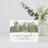 Rustic Forest Bossen We hebben New Home Moving ver Aankondiging (Staand voorkant)