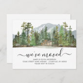 Rustic Forest Bossen We hebben New Home Moving ver Aankondiging (Voorkant / Achterkant)