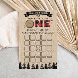 Rustic Forest Buffalo Pset Wild One Baby Bingo