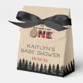 Rustic Forest Buffalo Pset Wild One Baby shower Bedankdoosjes (Voorkant Zijde)