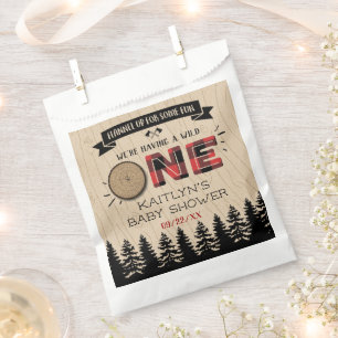 Rustic Forest Buffalo Pset Wild One Baby shower Bedankzakje