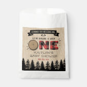 Rustic Forest Buffalo Pset Wild One Baby shower Bedankzakje (Voorkant)